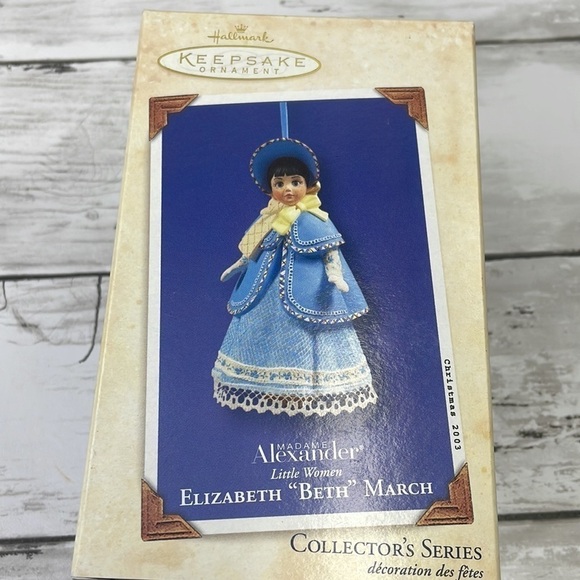 HALLMARK MADAME ALEXANDER “Elizabeth “Beth” March 2003 Christmas Ornament - Picture 7 of 8